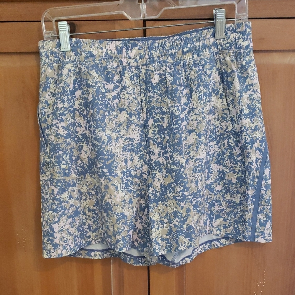 Vuori Blue and Pink Athletic Shorts